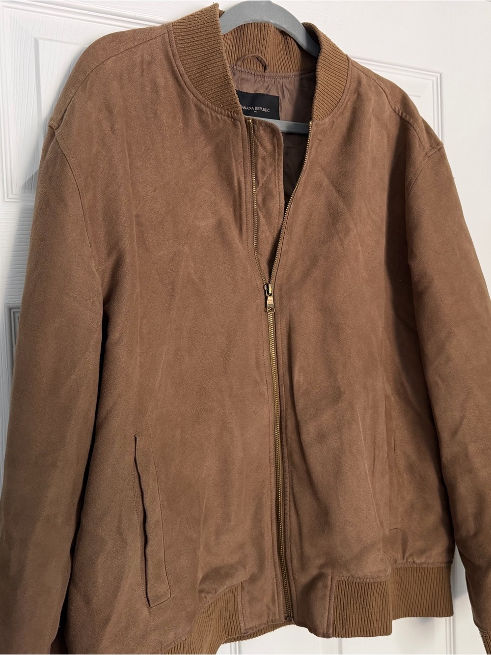 Banana Republic Brown Suede Bomber Jacket